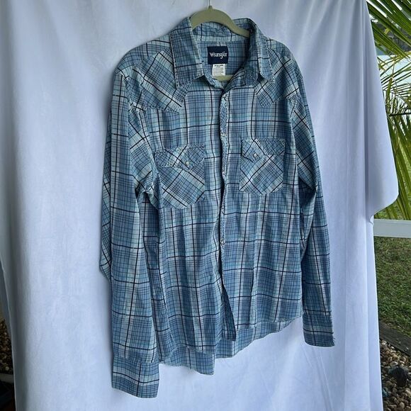 Wrangler Western men’s Long sleeve shirt Button down sz Large - Picture 2 of 6